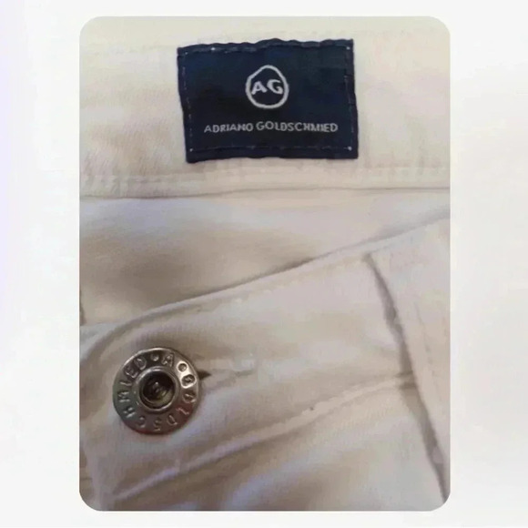 AG JODI Crop White Jeans Raw Hem  Size 28 - Picture 13 of 13